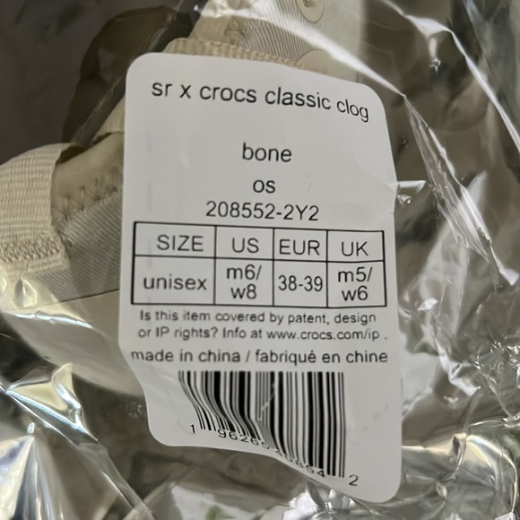 SR X Crocs Limited Edition Classic Clog. Brand new/original bag/packaging. - Picture 2 of 3